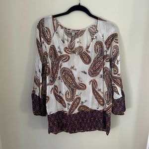 Lucky Brand Paisley Peasant Shirt
